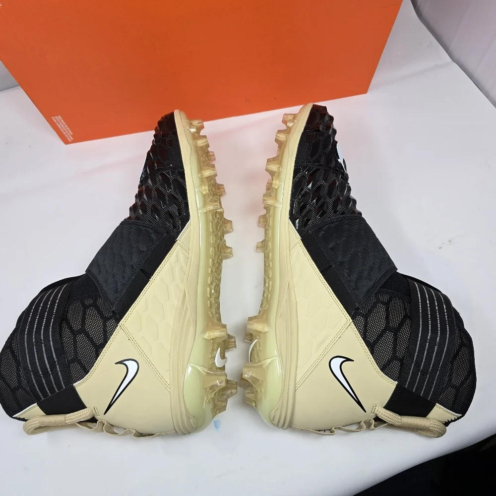 New Nike Men's Size 16 Nike‎ Force Savage Elite 2 Cleats Black Gold BV3962-011.